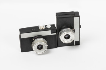 camera on the white background