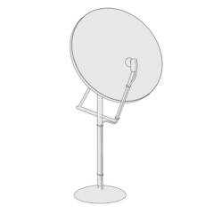 cartoon image of satelitte antenna