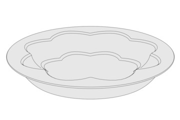 cartoon image of antique bowl