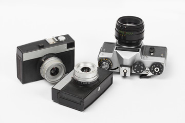 camera on the white background