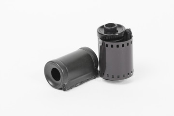 camera on the white background