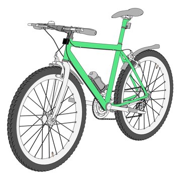 cartoon image of mountain bike