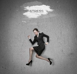 stressed businesswoman