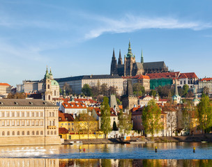 Fototapeta premium View of Mala Strana and Prague castle over Vltava river