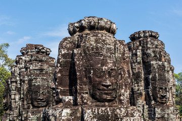 Fototapeta premium Faces of Bayon temple, Angkor, Cambodia
