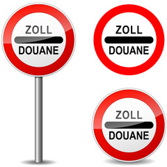 Vector douane sign