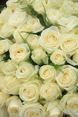 Fototapeta na wymiar White roses in a wedding arrangement