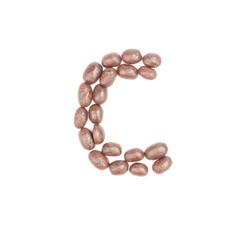 coffee alphabet letter isolated on white