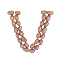 coffee alphabet letter isolated on white