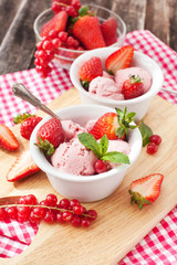 Strawberry ice cream