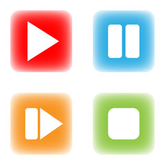 Play, pause, stop, forward buttons