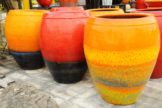 Large decorative vases