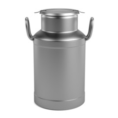 realistic 3d render of milk barrel