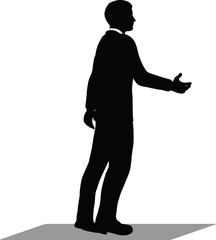 business handshake silhouette