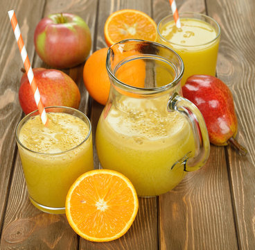 Fresh natural fruit juice