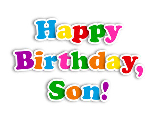 "HAPPY BIRTHDAY SON" Card (party message congratulations love)
