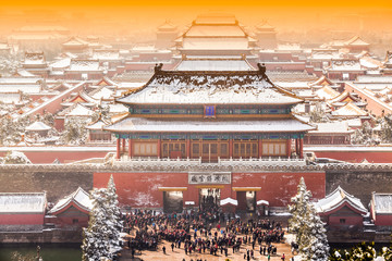 The Forbidden City in winter,Beijing,China