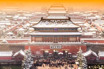 Foto auf Leinwand Die Verbotene Stadt im Winter, Peking, China © 06photo