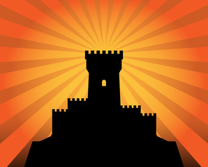 Obraz premium Castle abstract background, vector illustration