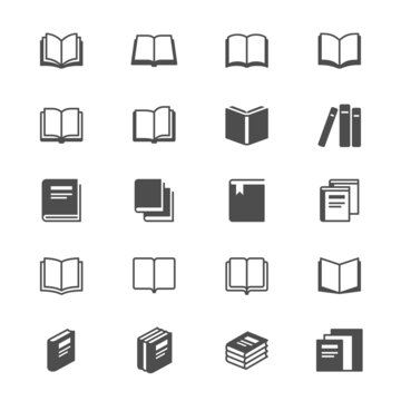 book flat icons