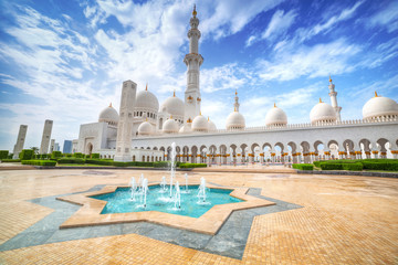 Sheikh Zayed Grand Mosque in Abu Dhabi, the capital city of UAE