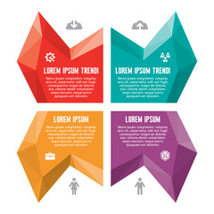 Infographic Business Concept - Abstract vector Forms