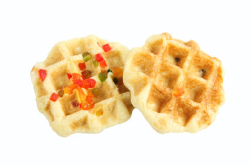 waffle dessert isolated