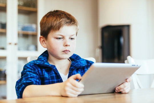 Boy with tablet