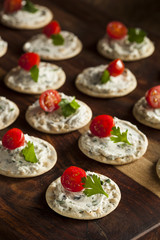 Cracker and Cheese Hors D'oeuvres