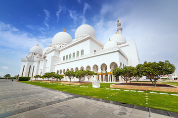 Sheikh Zayed Grand Mosque in Abu Dhabi, the capital city of UAE