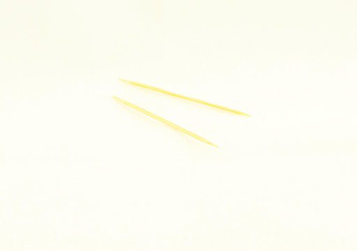 Bamboo toothpicks isolated on white background