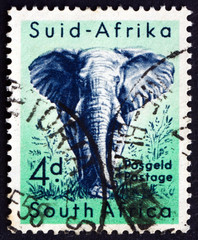 Postage stamp South Africa 1954 African Elephant, Animal