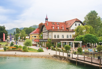 Fototapeta na wymiar Resort Reifnitz . Lake Worth. Carinthia, Austria