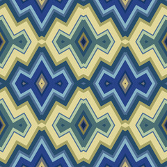 Color Abstract Retro Zigzag Vector Background