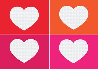 Heart Icon and Hearts symbol lines abstract idea design