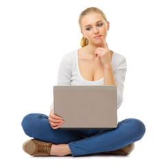 Young woman with laptop