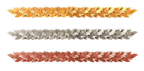 Decorative strip of Laurel branches