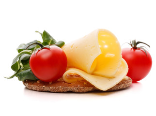 Cheese sandwich isolated on white background cutout