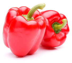 Sweet bell pepper isolated on white background cutout