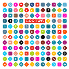 Colorful Vector Retro Arrows Set