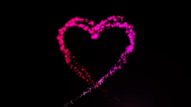 Animated Heart with shining particles