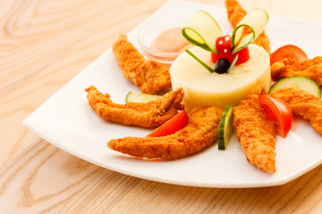 chicken with mashed potatoes for kids menu