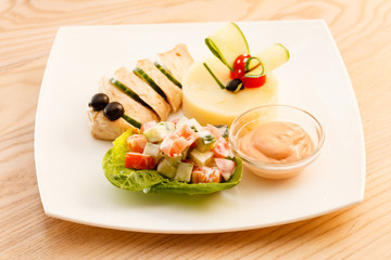 chicken with mashed potatoes for kids menu