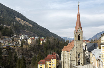 Fototapeta na wymiar Preimskirche, Bad Gastein, Austria