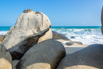 Fototapeta na wymiar Rocks on a Beach