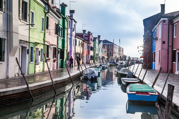 Fototapeta na wymiar Gondole Wenecja Włochy Europa