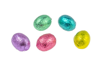 colorful chocolate easter eggs