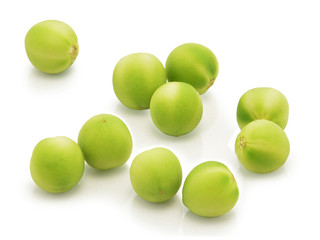 Pea Eggplants on white background
