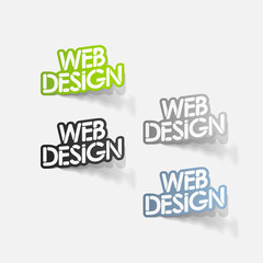 realistic design element: web design