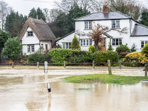 Floods - Clavering Cambridshire England UK